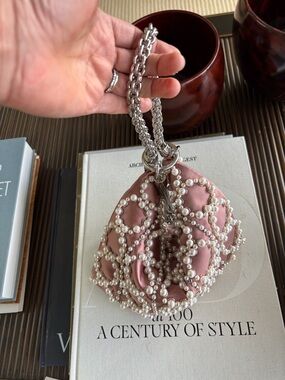 Jimmy Choo Callie pearl embellished evening bag